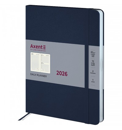 Щоденник дат. 2026 Grand Strong 8830-26-02-A, 195х255, синій