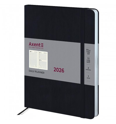 Щоденник дат. 2026 Grand Lines 8831-26-01-A, 195х255, чорний
