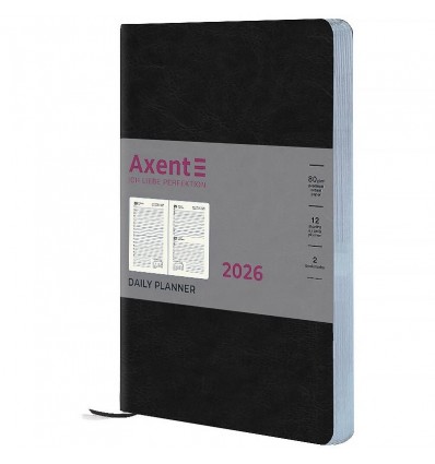 Щоденник дат. 2026 Partner City Soft 8821-26-01-A, 145х210, чорний