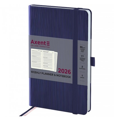 Еженедельник дат. 2026 Partner Lines 8515-26-02-A, 125х195, темно-синий