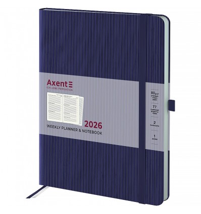 Щотижневик дат. 2026 Grand Lines 8531-26-02-A, 195х255, синій