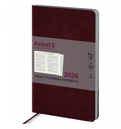 Еженедельник дат. 2026 Partner City Soft 8521-26-05-A, 125х195, коричневый