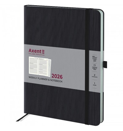 Еженедельник дат. 2026 Grand Lines 8531-26-01-A, 195х255, черный