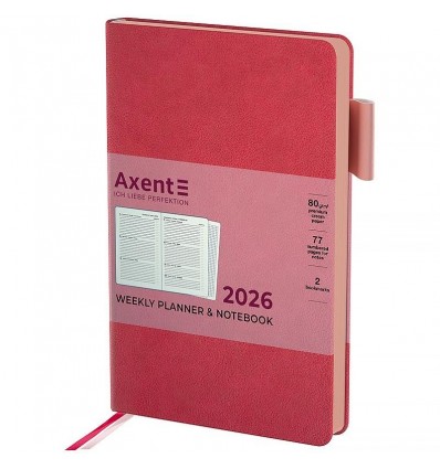 Еженедельник дат. 2026 Partner Soft Muse 8527-26-1-A, 125х195, розовый