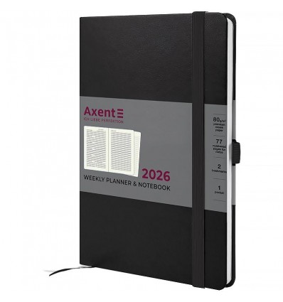 Щотижневик дат. 2026 Prime Strong 8507-26-01-A, 145х210, чорний