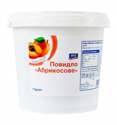 Повидло Aro Абрикосове пастеризоване в/с 1кг