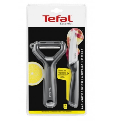 Набор Tefal Essential нож для овощей 9 см и овощечистка
