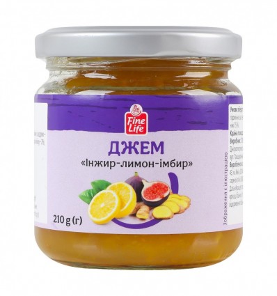 Джем Fine Life инжирно-лимонно-имбирный стерилизованный 210г