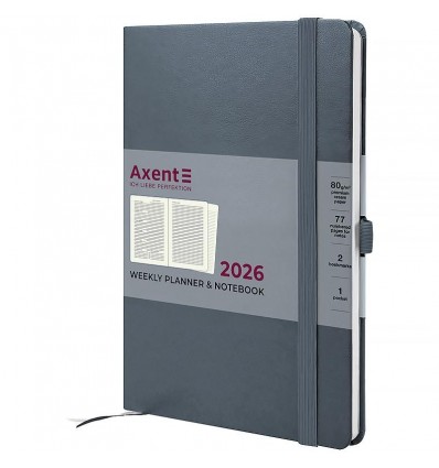 Еженедельник дат. 2026 Prime Strong 8507-26-62-A, 145х210, серый