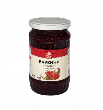 Варенье Fine Life из малины стерилизованное в/c 465г