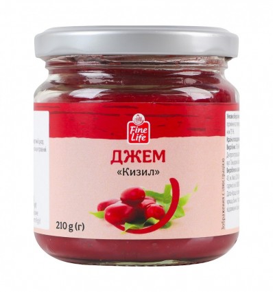 Джем Fine Life кизиловый стерилизованный 210г