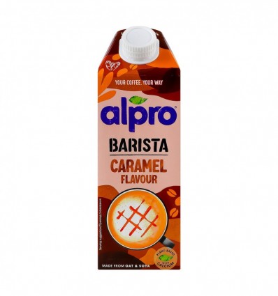 Напій вівсяно-соєвий Alpro Barista зі смаком карамелі 0.75л