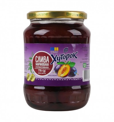 Слива Хуторок маринованная стерилизованная 770г