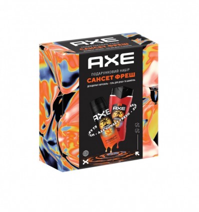 Набір AXE Sunset Fresh подарунковий Дезодорант 0,15л+Гель 0,25л