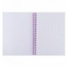 Блокнот на спіралі пласт. обкл. 8472-4-A, А5, 80 арк.,кл., бузковий