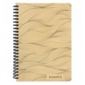 Блокнот на спирали пласт. обкл. 8472-2-A, А5, 80 л., кл., песочный