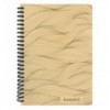Блокнот на спирали пласт. обкл. 8472-2-A, А5, 80 л., кл., песочный