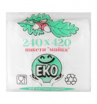 Пакет для продовольствия продуктов Ника Пласт Майка 51мкм 24*42см 25шт