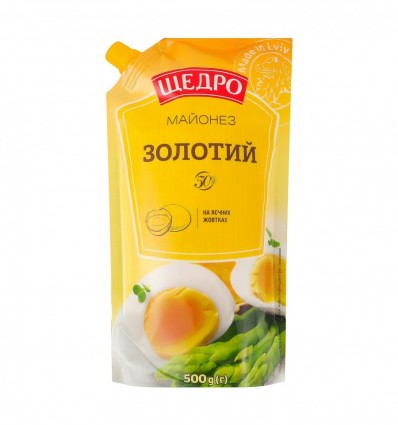 Майонез Щедро Золотой 50% 500г