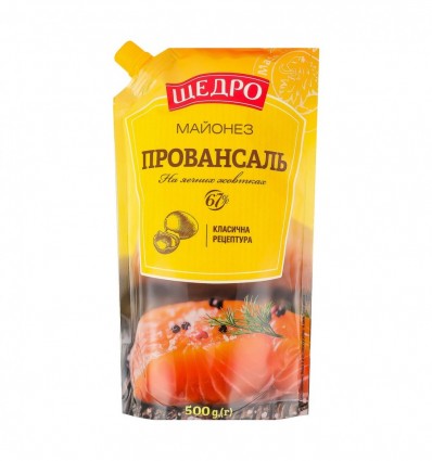 Майонез Щедро Провансаль 67% 500г