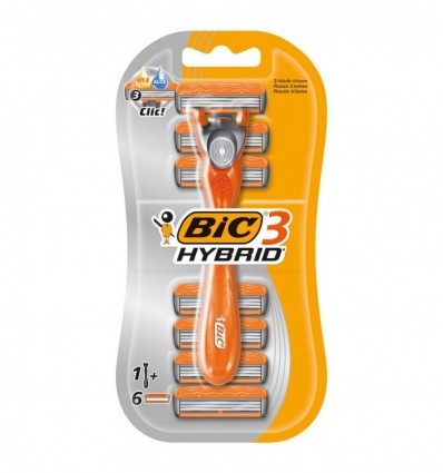 Бритва BIC 3 Hybrid с 6 сменными кассетами