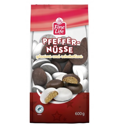 Асорті Fine Life пряників глазурованих цукровою глазур’ю та темним шоколадом 20% 600г