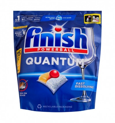 Средство для мытья посуды Finish Quantum All in 1 Лимон 115шт