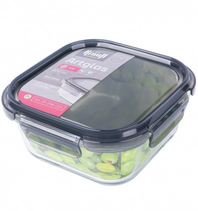 Контейнер Krauff для зберігання 0,8л з кришкою 151х51х62мм