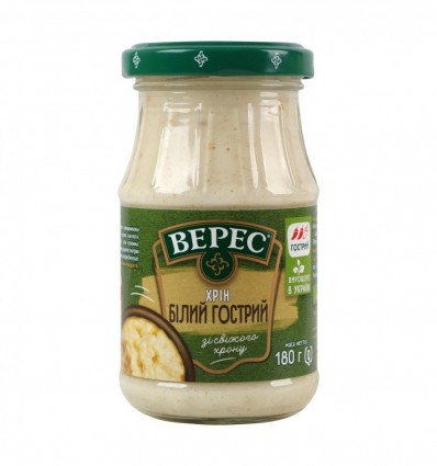 Хрін Верес Білий гострий нестерилізований 180г