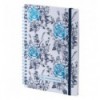Блокнот на спирали карт. обк., А5, 80 л,кл., OS, Blue garden 8471-4-A-OS