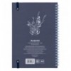 Блокнот на спирали карт. обк., А5, 80 л,кл., OS, Blue garden 8471-4-A-OS