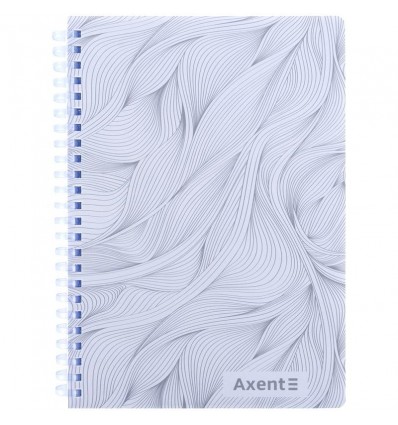 Блокнот на спирали пласт. обкл. 8472-3-A, А5, 80 л., кл., голубой