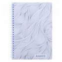 Блокнот на спирали пласт. обкл. 8472-3-A, А5, 80 л., кл., голубой