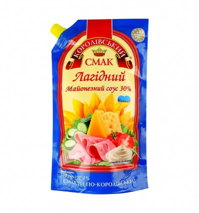 Соус майонезний Королівський смак Лагідний 30% 500г