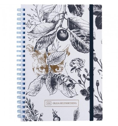 Блокнот на спирали карт. обк., А5, 80 л,кл., OS, Gold Cat 8471-1-A-OS