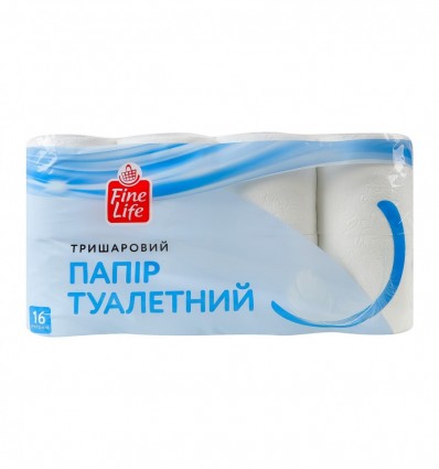 Туалетная бумага Fine Life 3-х слойная 16шт