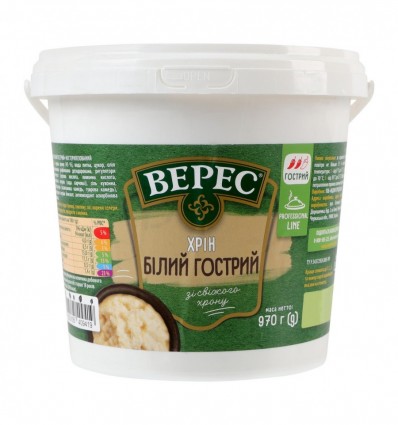 Хрен Верес Белый острый нестерилизированный 970г