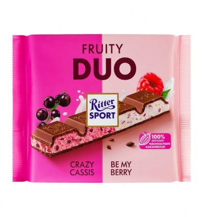 Шоколад Ritter Sport Duo Fruity молочний з начинкою 218г