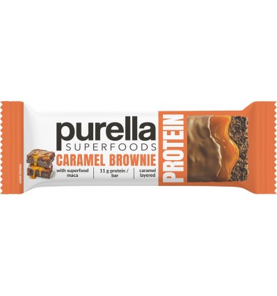 Батончик Purella Superfoods Caramel Brownie протеиновый 45г