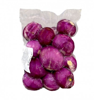 Лук красный очищенный 1 кг