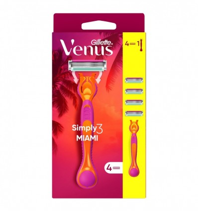 Бритва Gillette Simply Venus одноразова з 4 змінними касетами