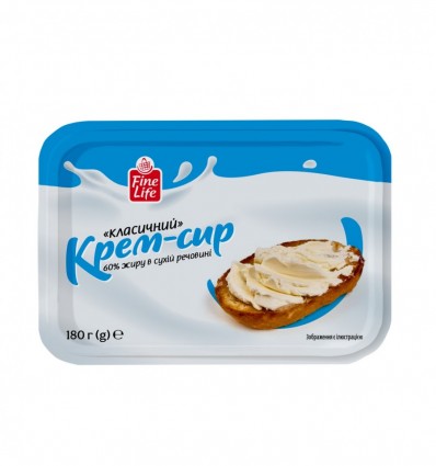 Крем-сир Fine Life Класичний 60% 180 г
