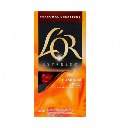 Кофе L`OR Espresso Pumpkin spice жареный молотый в капсулах 52г