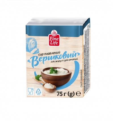 Сир Fine Life Вершковий плавлений 35% 75г
