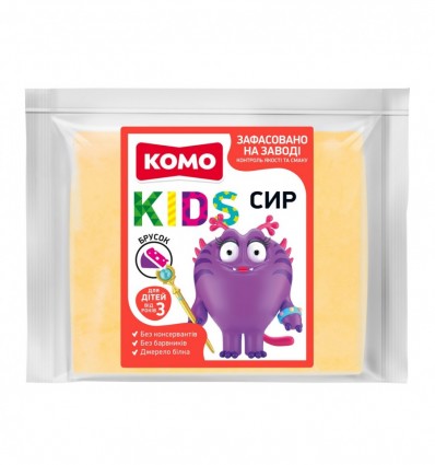Сир Комо Кідз твердий 50% брусок 250 г