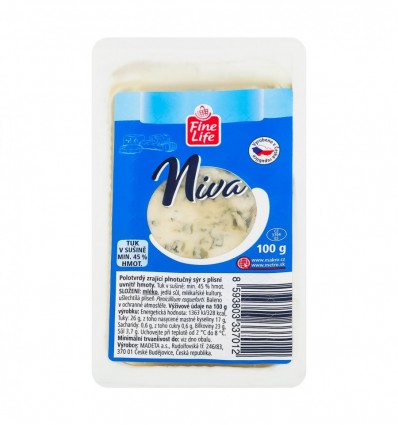 Сыр Fine Life Нива с голубой плесенью 45% 100г