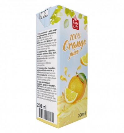 Сок Fine Life апельсин 0.2л