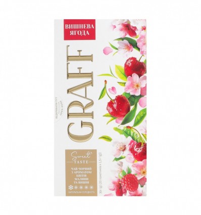 Чай Graff Вишнева ягода чорний байховий з ароматом 20 x 1.5г
