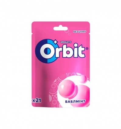 Резинка Orbit Bag Bubblemint жевательная 29г