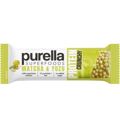 Батончик Purella Superfoods Crunchy Matcha & Yuzu протеиновый 45г